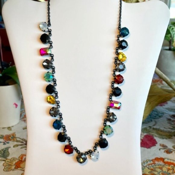 LOGO by Lori Goldstein Jewelry - Logo Links by Lori Goldstein Multi-Colored Crystal Necklace